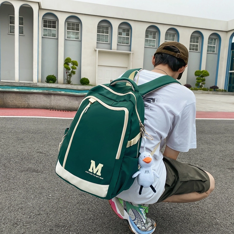 行途 大容量韩版休闲初高中生学生 尼龙双肩包 背包 常规 男女同款情侣款