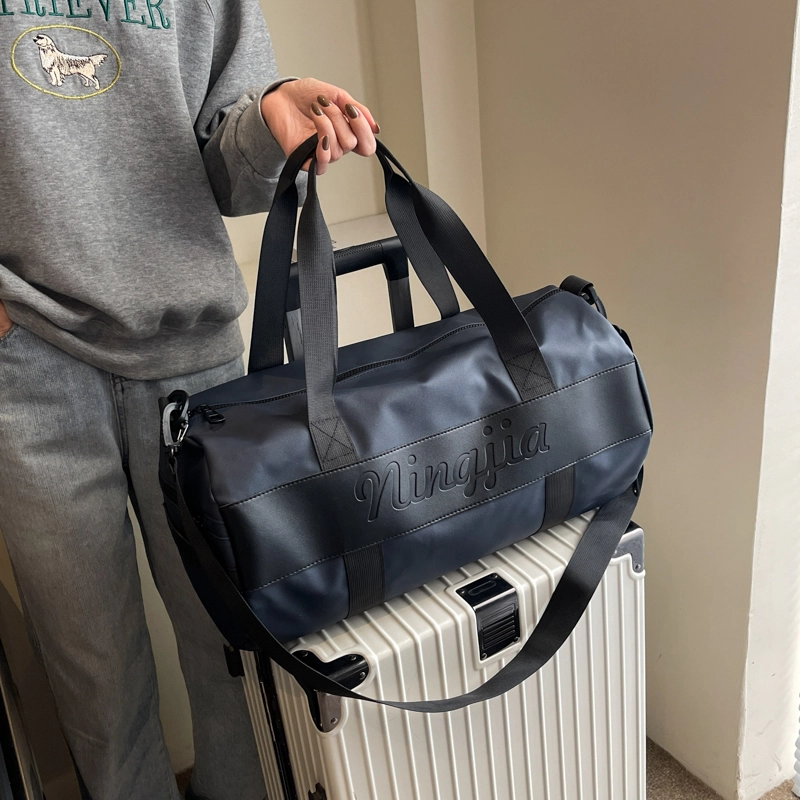 行途 干湿分离大容量瑜伽包时尚潮流轻便运动旅行包 布 健身包 中号 男女同款情侣款 黑色/粉色/酒红色/灰色/蓝色