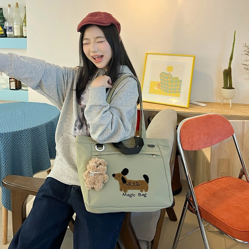 行途 高颜值外出简约小巧立体通勤加厚上班 复合布 托特包手提包 女款 多色