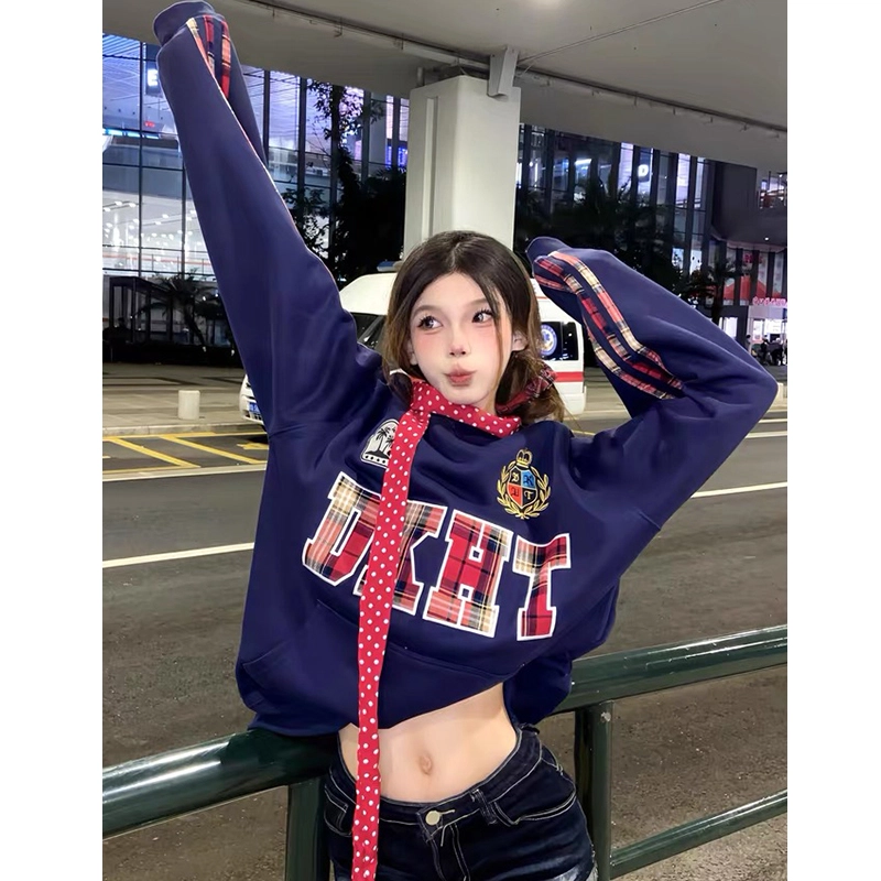 奇迹街区 美式字母宽松情侣重磅上衣帽衫连帽长袖卫衣 男女同款