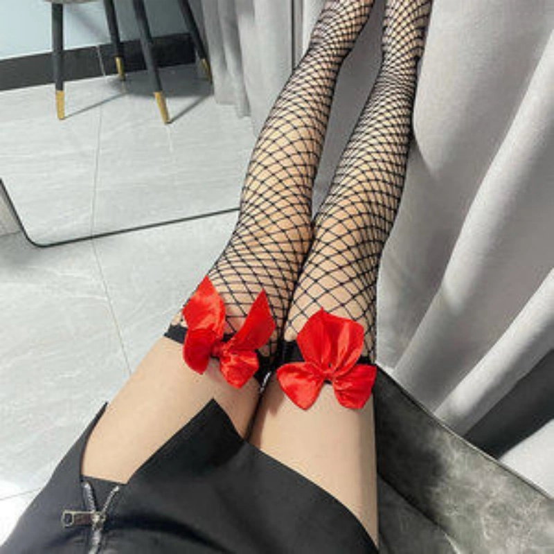 欧利皇  情趣长筒蕾丝黑丝过膝蝴蝶结丝袜性感网袜制服诱惑