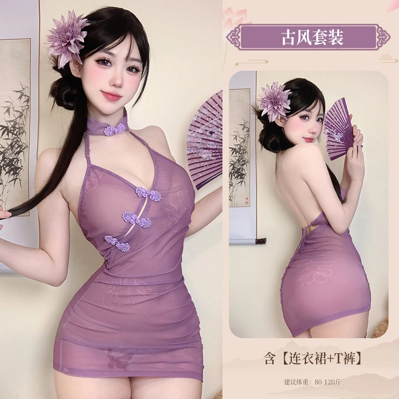 舒汐  情趣内衣情趣用品性感诱惑纯欲情调古风透视旗袍