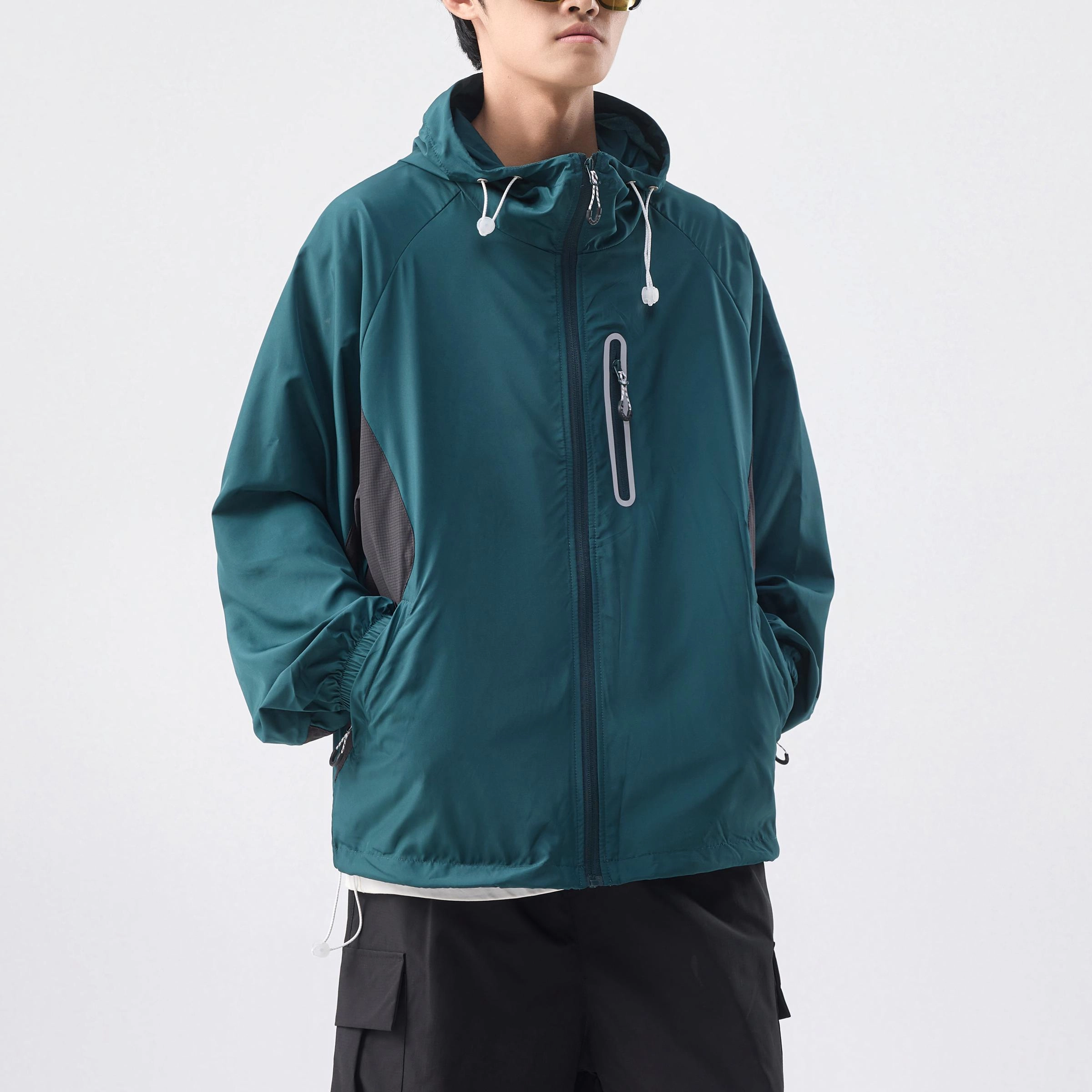 帝狼牛 宽松潮牌山系轻薄户外连帽长袖透气防紫外线防晒服 男女同款