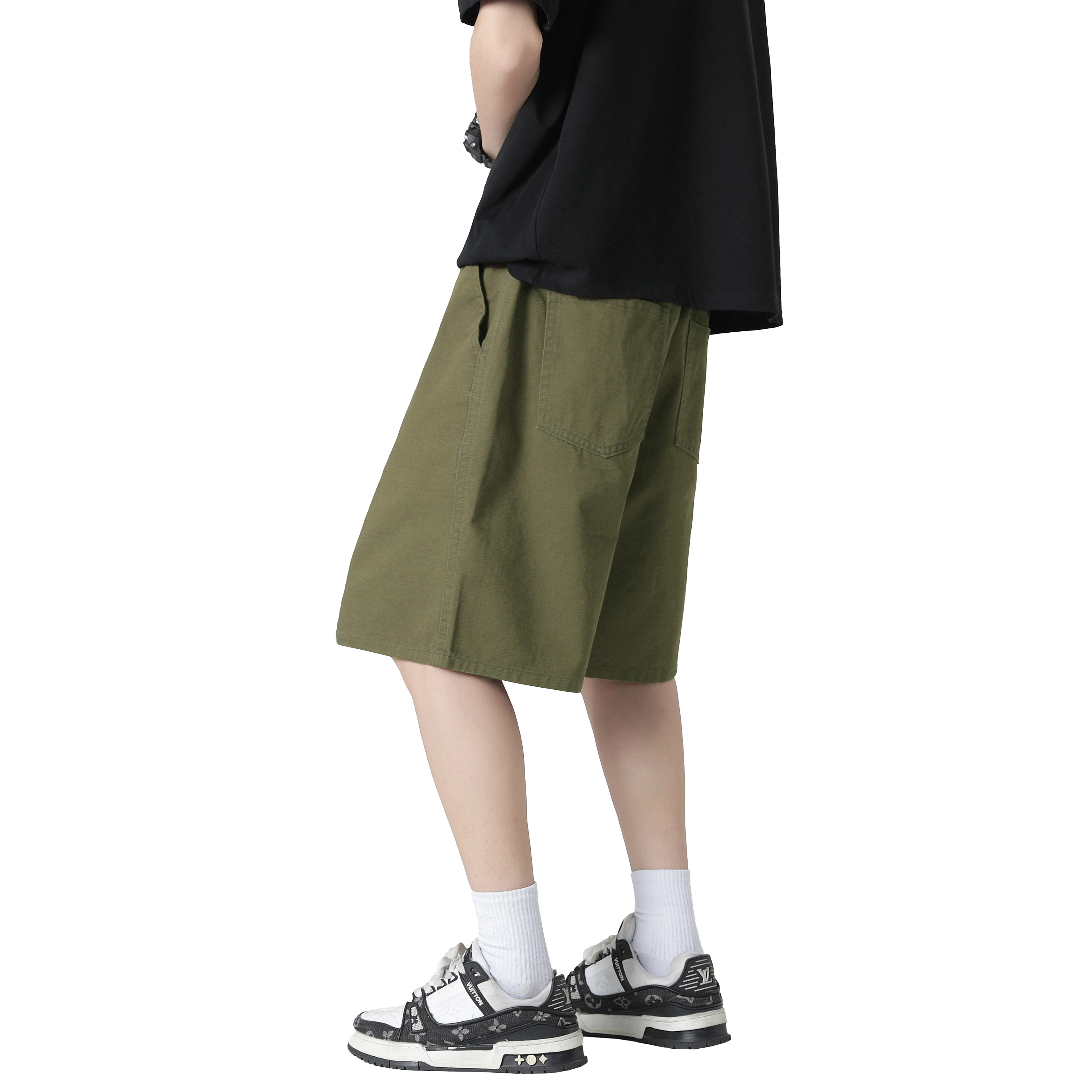 帝狼牛 简约基础款极简百搭舒适时尚高街休闲短裤 男女同款