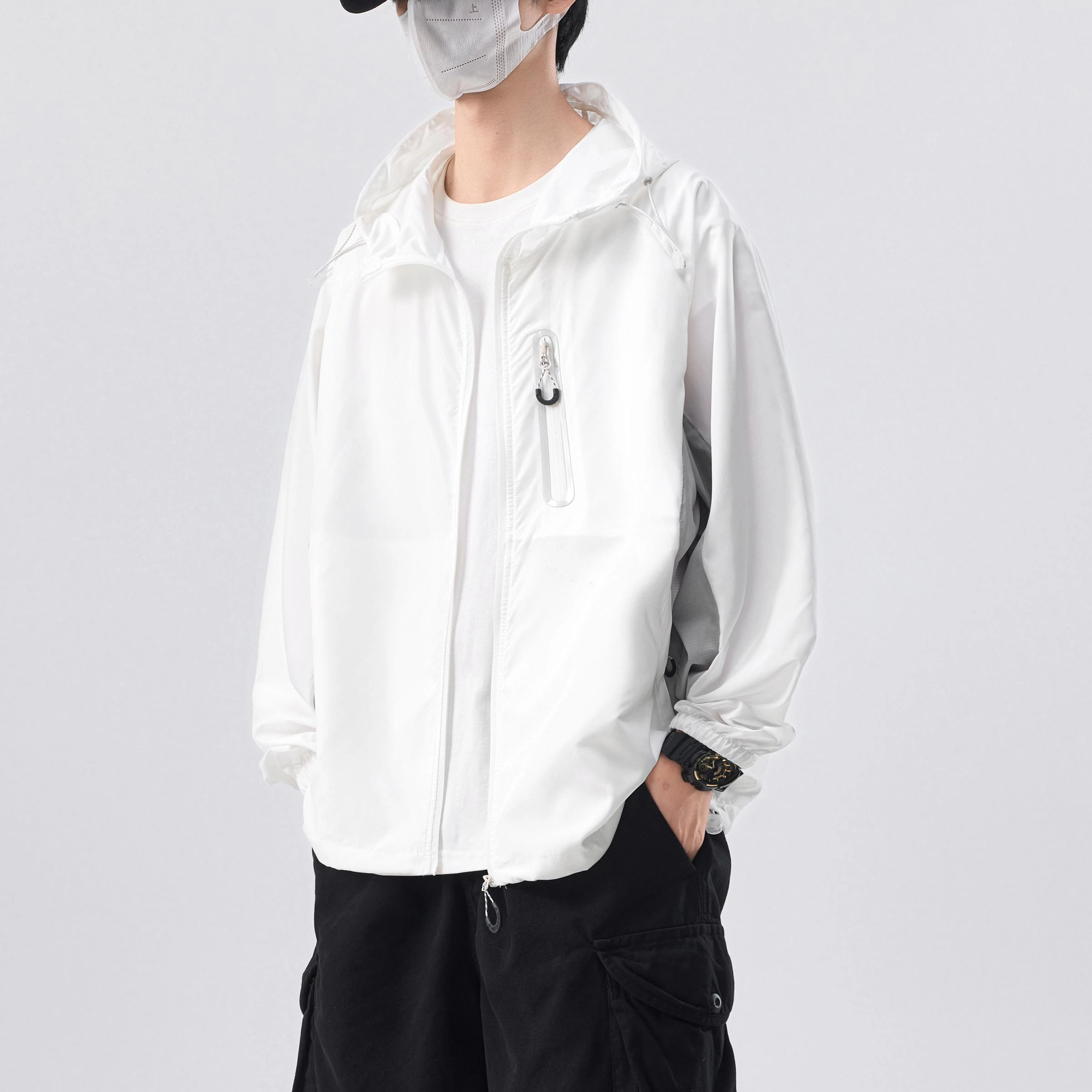 帝狼牛 宽松潮牌山系轻薄户外连帽长袖透气防紫外线防晒服 男女同款
