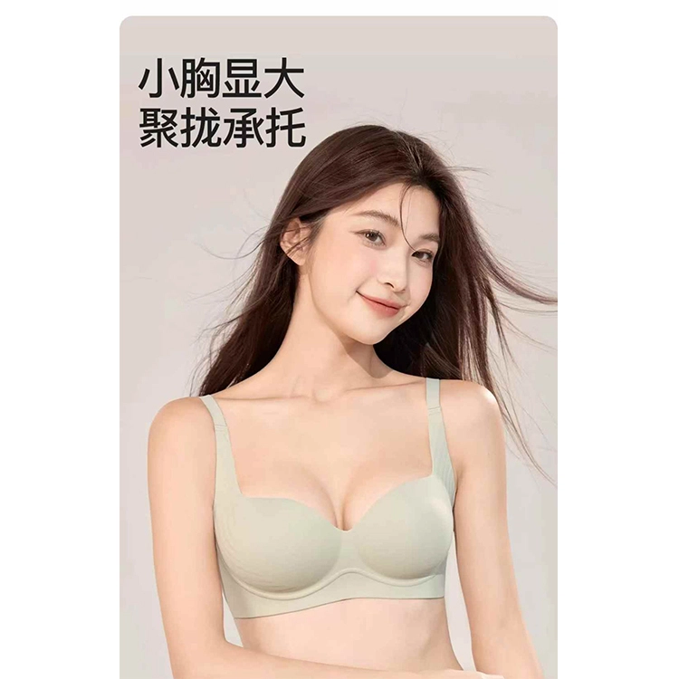 黛尔佳人 聚拢小胸显大光面无钢圈收副乳防下垂提拉上托无痕文胸 女款