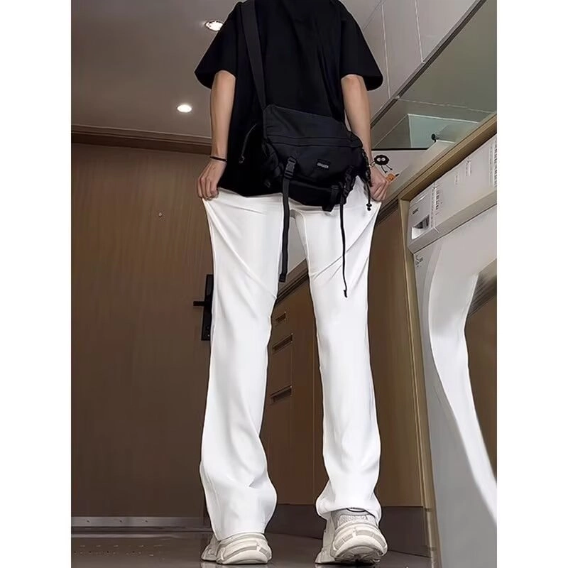 大白鲨 舒适感美式高街轻薄凉爽简约直筒垂感小西裤通勤百搭休闲裤 男女同款