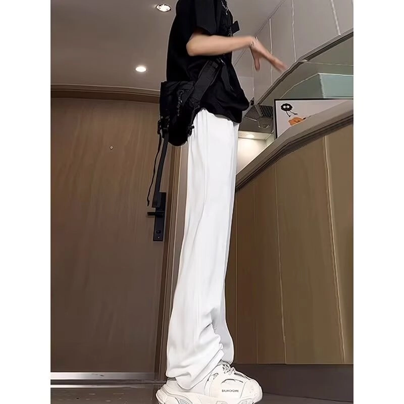 大白鲨 舒适感美式高街轻薄凉爽简约直筒垂感小西裤通勤百搭休闲裤 男女同款