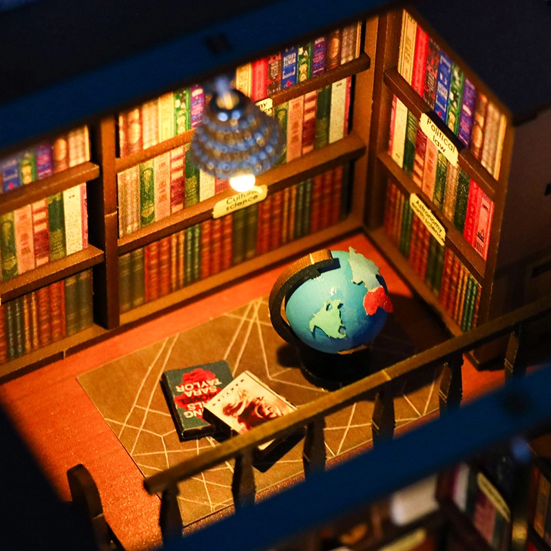 一合鸽 创意小屋书立卡扣拼插木制屋 拼装模型