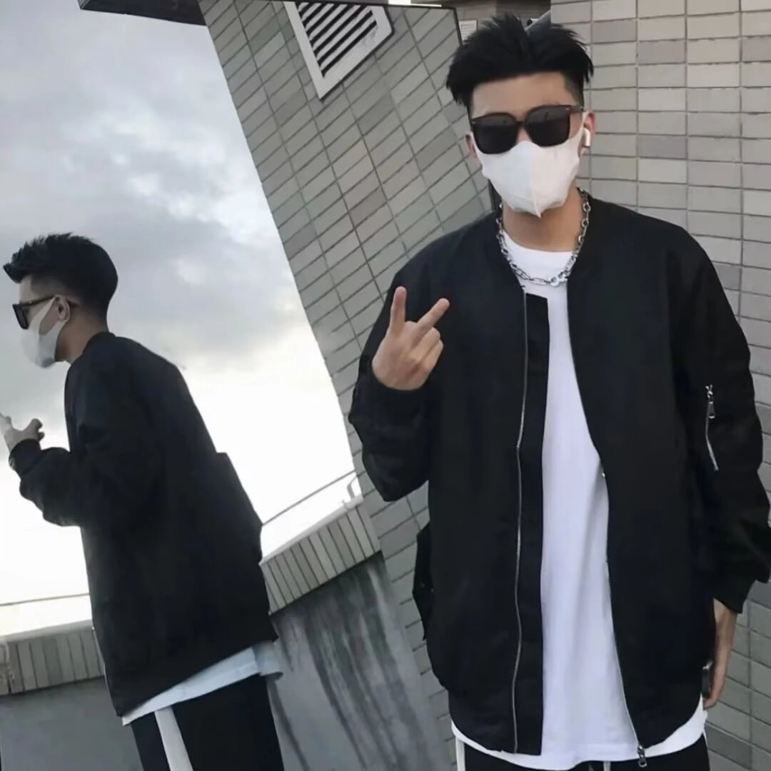 悍戈 春秋款时尚百搭青少年防水防风潮流宽松外套夹克 男女同款