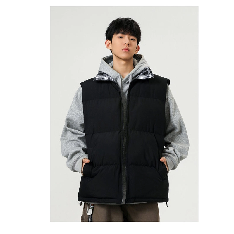 拓菲 美式立领男潮牌保暖外穿坎肩棉服冬季宽松无袖休闲外套马甲 男女同款