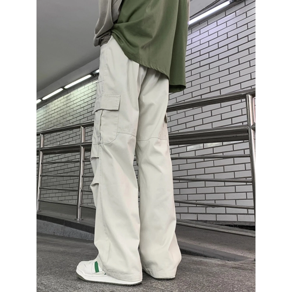 拓菲 美式高街伞兵工装裤潮日系宽松褶皱休闲痞帅直筒长裤 男女同款