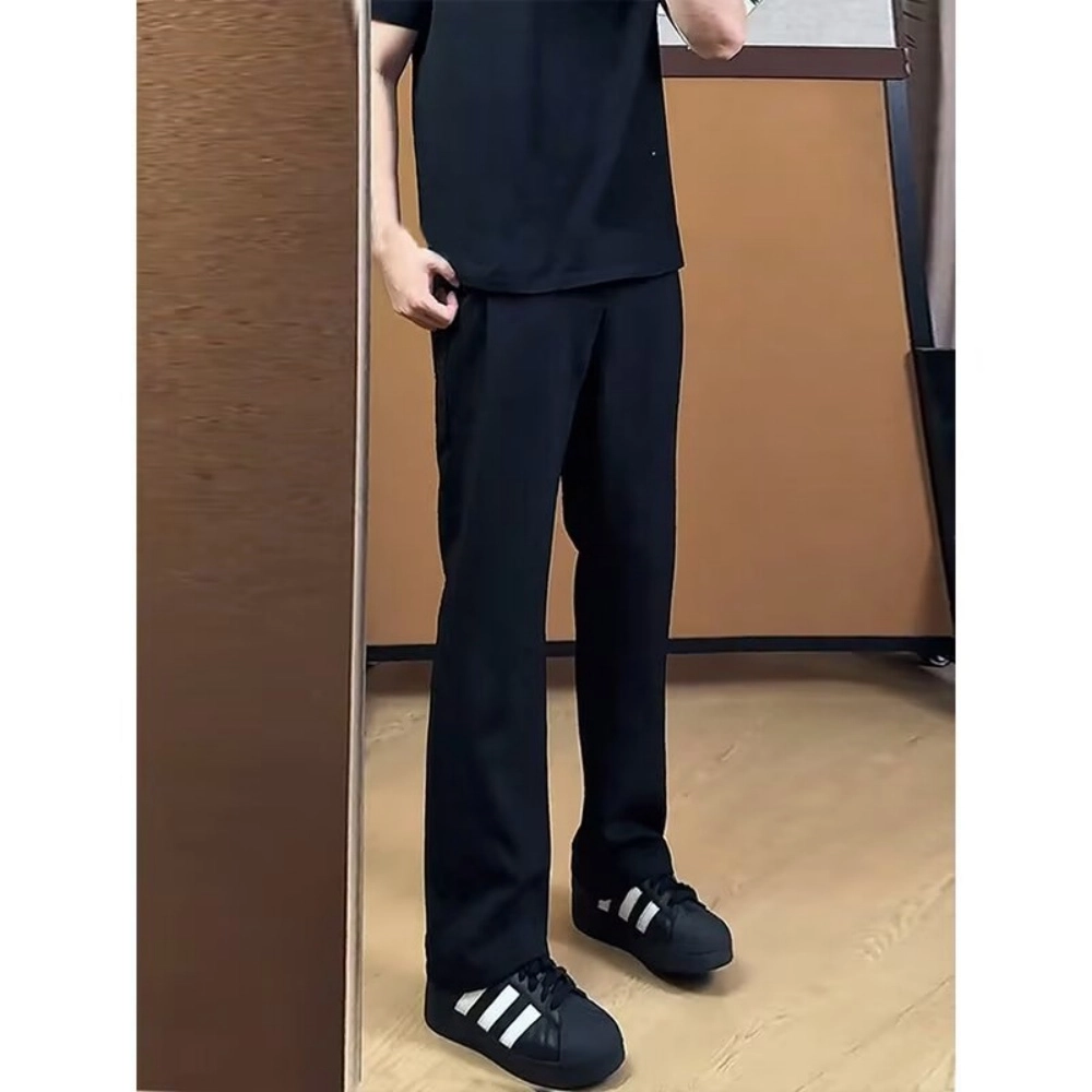 拓菲 弯刀西裤垂坠感高级感休闲慵懒风裤子夏季直筒微喇西装裤 男女同款