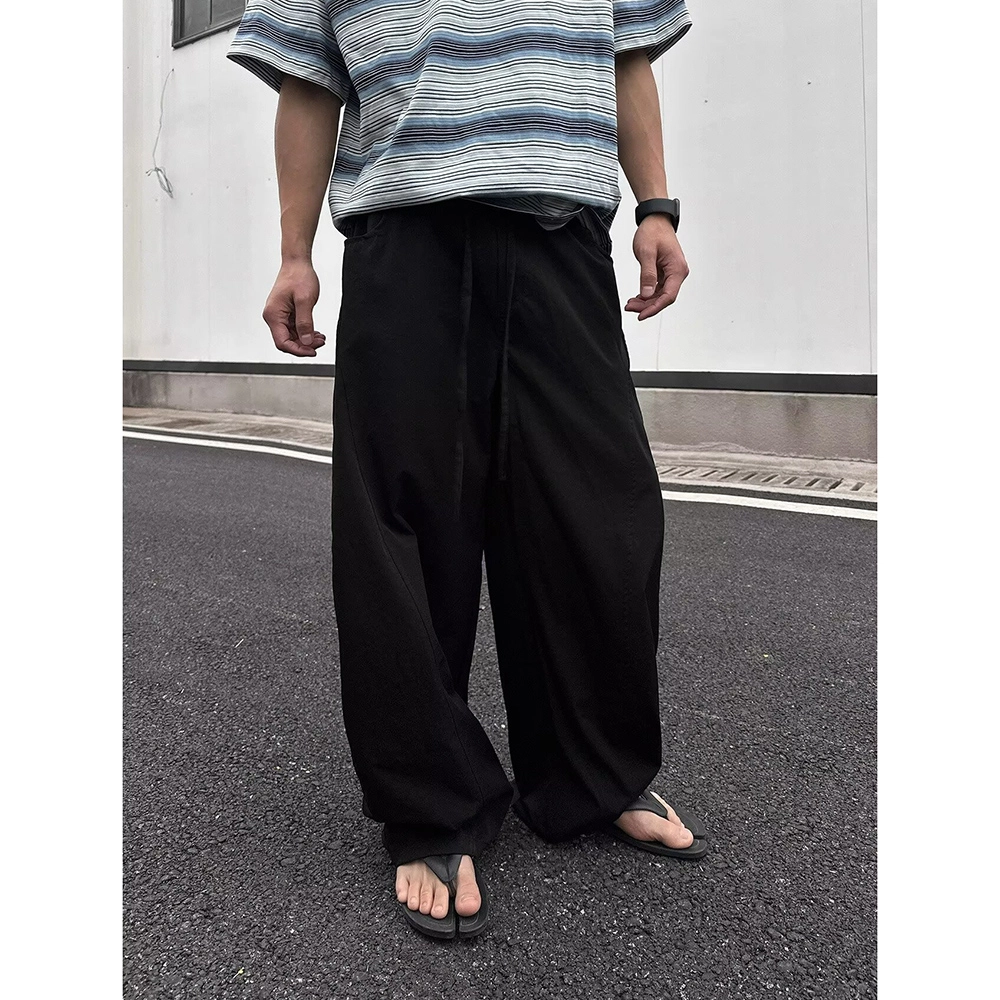 拓菲 夏季潮牌宽松立体裁剪透气凉感百搭直筒休闲裤 男女同款