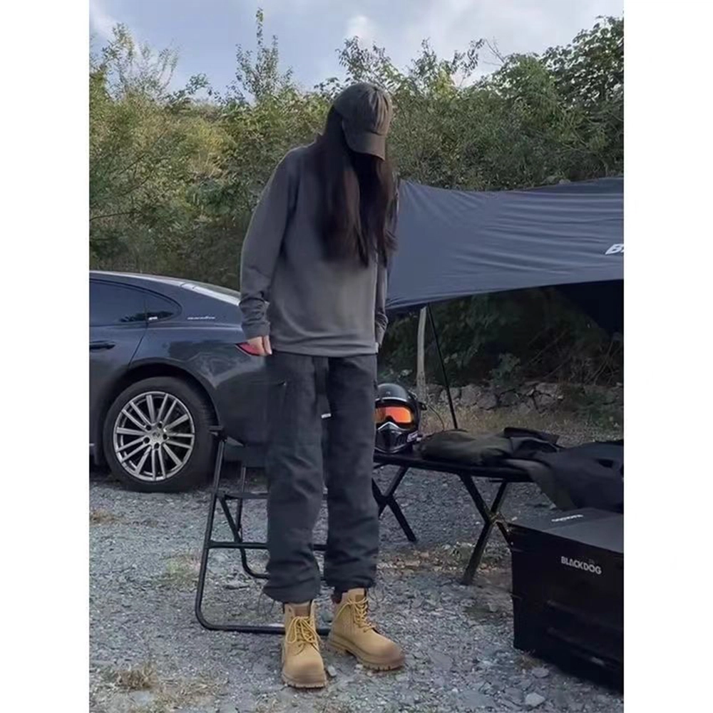 拓菲 工装裤夏季薄款户外速干裤徒步旅行登山裤宽松直筒休闲痞帅裤子 男女同款