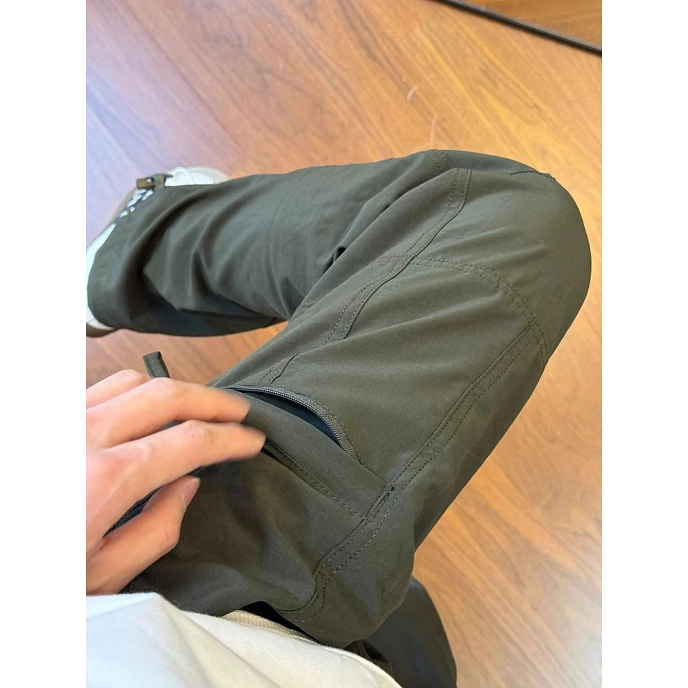 拓菲 美式户外速干机能工装裤多口袋拉链直筒裤子 男女同款