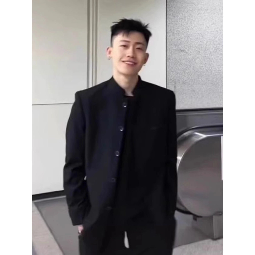 拓菲 高级感痞帅新中式中山装春秋休闲立领西装外套潮夹克 男女同款