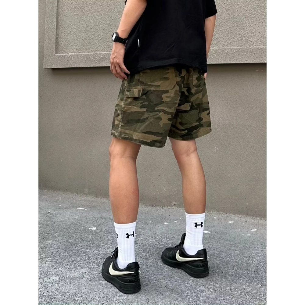 拓菲 美式复古迷彩速干潮牌三分裤痞帅休闲潮流外穿工装短裤 男女同款