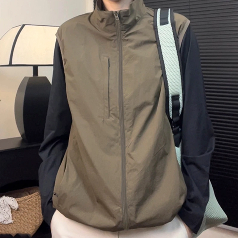 拓菲 日系工装叠穿户外速干无袖背心立领马甲 男女同款