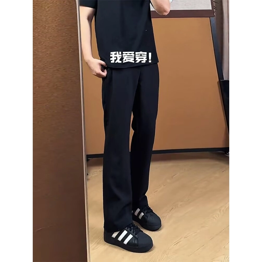 拓菲 弯刀西裤垂坠感高级感休闲慵懒风裤子夏季直筒微喇西装裤 男女同款