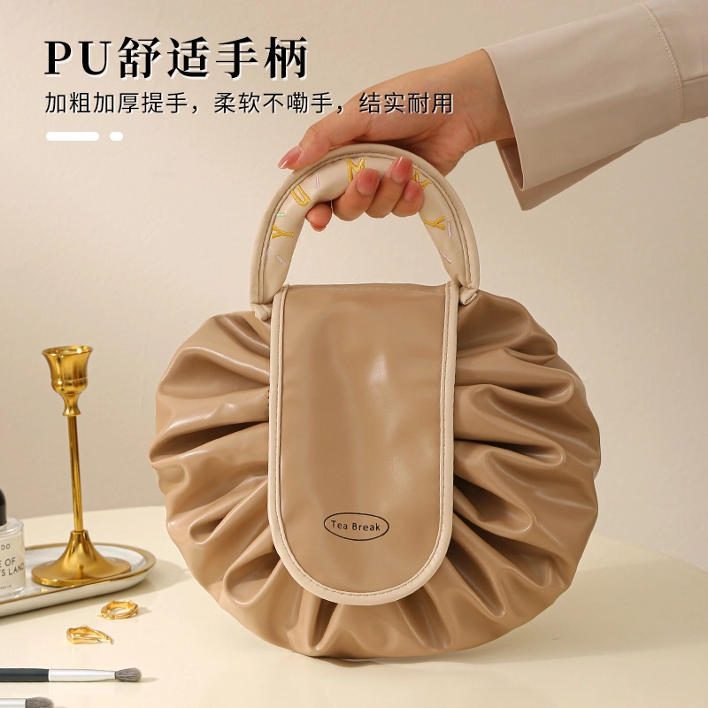吉圣瑞 懒人化妆包高级感旅行洗漱用品收纳袋大容量抽绳化妆品防水洗漱包