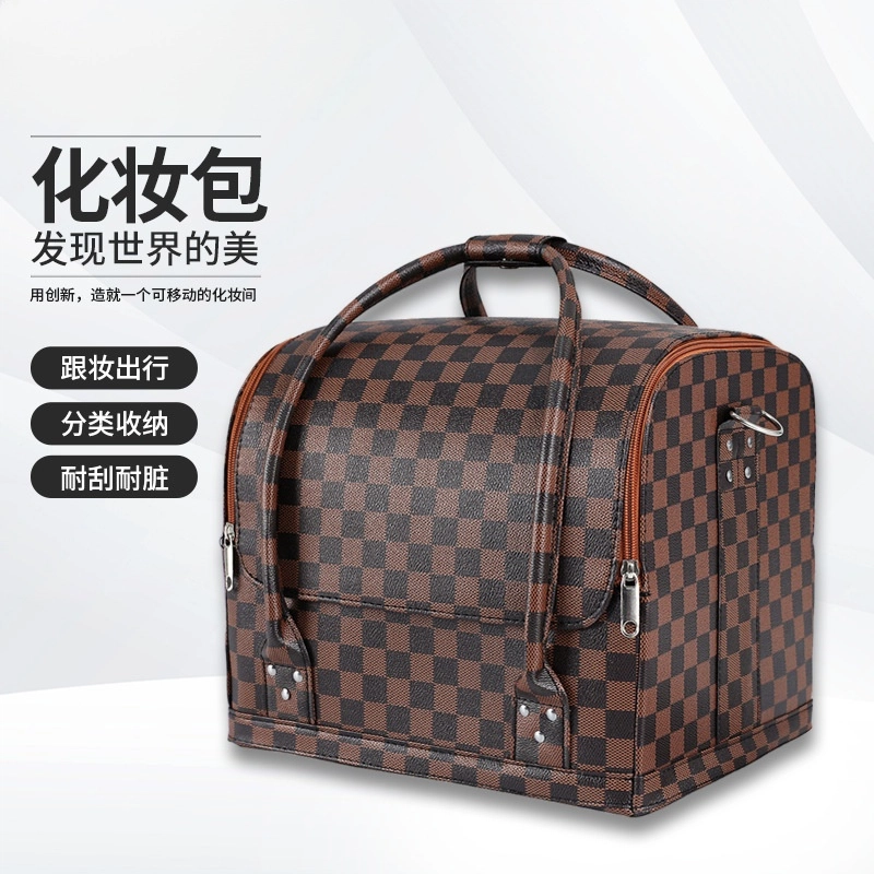 艾情草之恋 韩版化妆包轻奢高级感 扩容,可收纳，美容美甲工具箱 防水出行必备