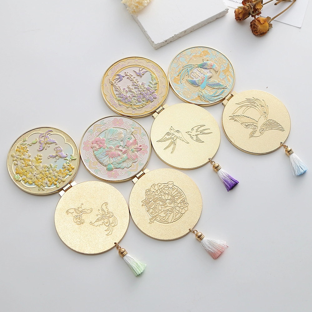 古风未来枫情 文创化妆镜便携折叠镜古典中国风 小巧 纪念品