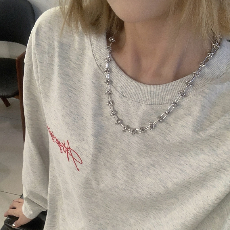 极昼 荆棘守护简约小众纯色配饰高级感个性嘻哈冷淡风男女情侣同款锁骨链 时尚潮流欧美风日常通勤百搭 钛钢 项链 男女同款情侣款