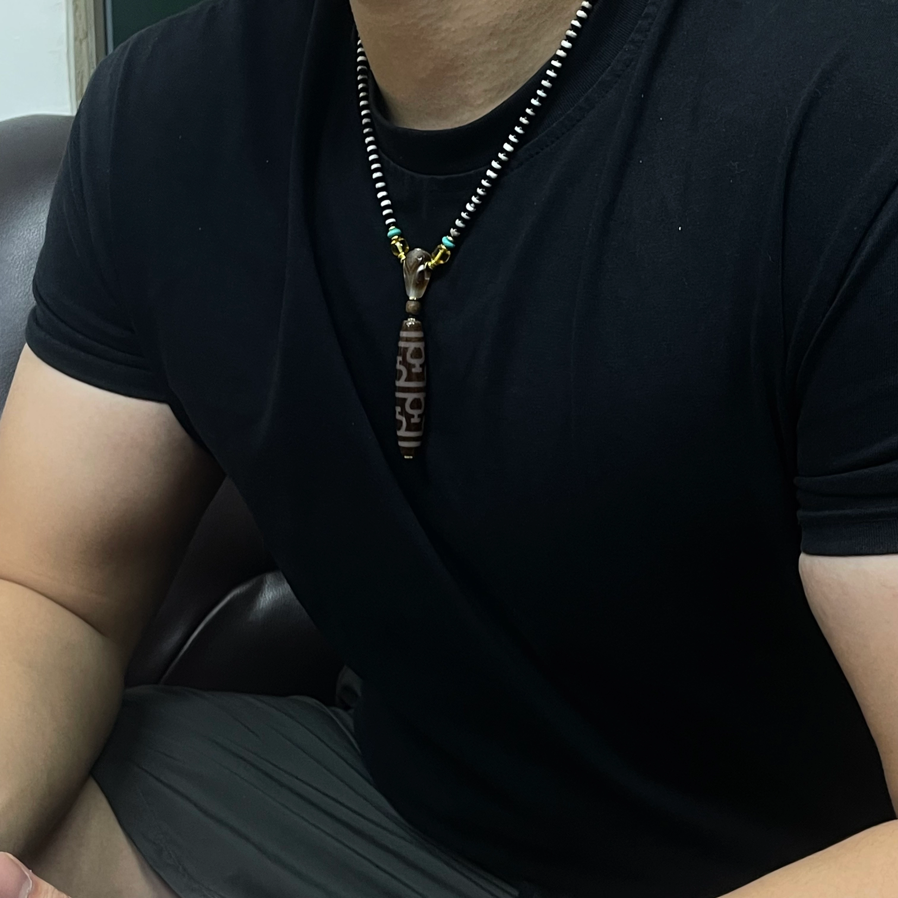 极限弧 中式藏式九眼天珠民族风护身佛珠 转运吉祥平安百搭佛系挂件#好运 玛瑙 吊坠 男女同款情侣款