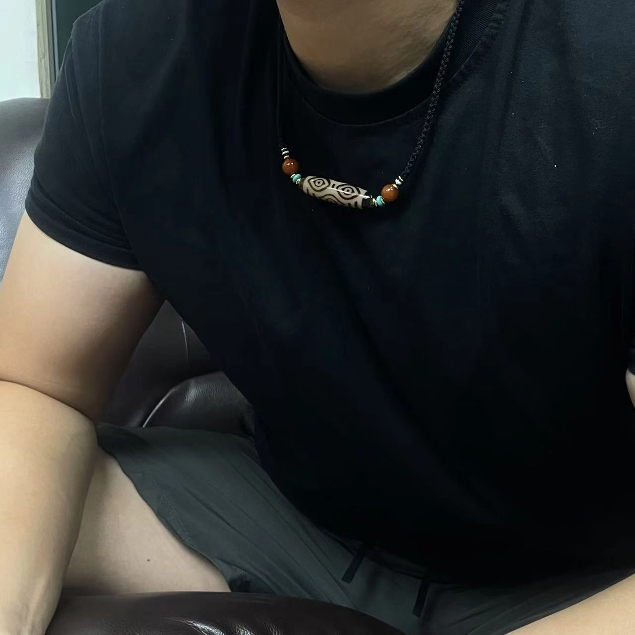 极限弧 转运藏式九眼天珠手工编织绳吉祥平安百搭佛系挂件#好运#好运 玛瑙 吊坠 男女同款情侣款