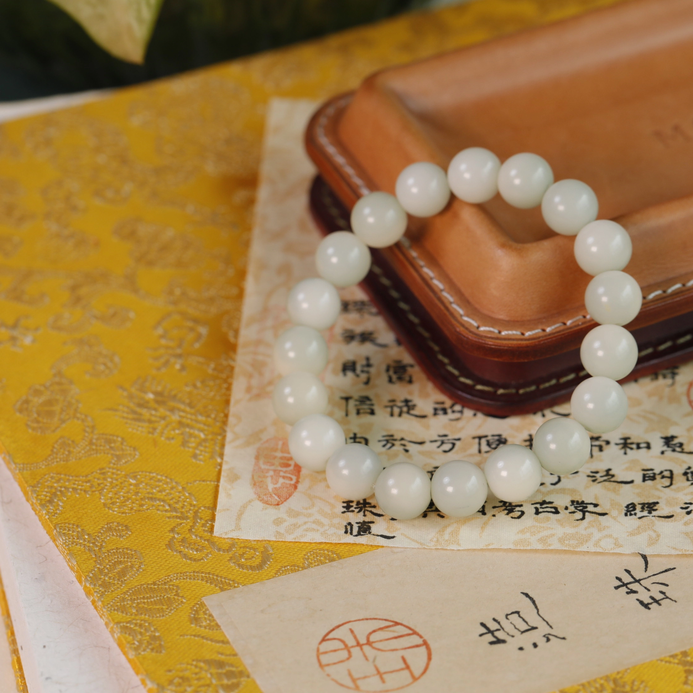 极限弧 招财静心佛珠新中式国潮文玩盘 吉祥如意福气满满转运珠#好运 菩提根 手串 男女同款情侣款