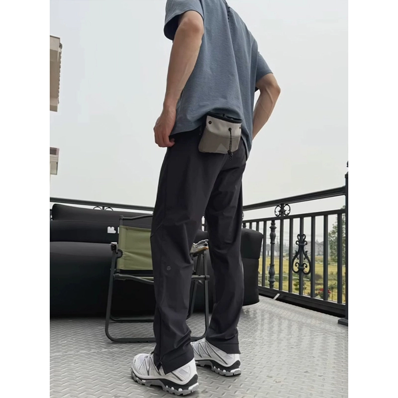 臣目 侧拉链微喇速干裤子男夏季薄款美式机能工装裤户外徒步登山裤休闲裤 男女同款