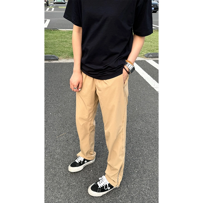 臣目 侧拉链微喇速干裤子男夏季薄款美式机能工装裤户外徒步登山裤休闲裤 男女同款
