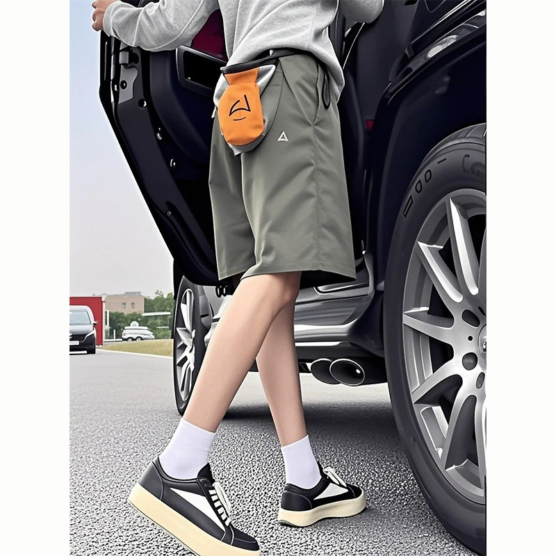 臣目 三角标工装夏季尼龙速干运动裤子美式机能户外五分裤休闲短裤 男女同款