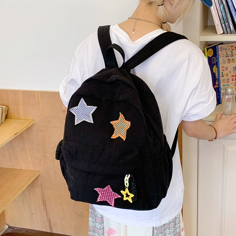 泰格奴 小清新简约设计休闲高颜值背包初中生高中生大学生上课百搭书包 尼龙 双肩包 男女同款情侣款 浅灰色/卡其色/黄色/绿色/红色/黑色