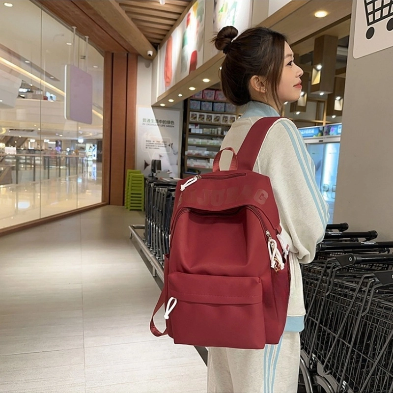 泰格奴 小清新休闲高颜值精美潮版韩版背包初中生高中生大学生上课百搭书包 尼龙 双肩包 男女同款情侣款 多色