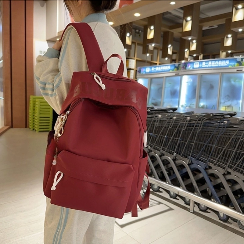 泰格奴 小清新休闲高颜值精美潮版韩版背包初中生高中生大学生上课百搭书包 尼龙 双肩包 男女同款情侣款 多色