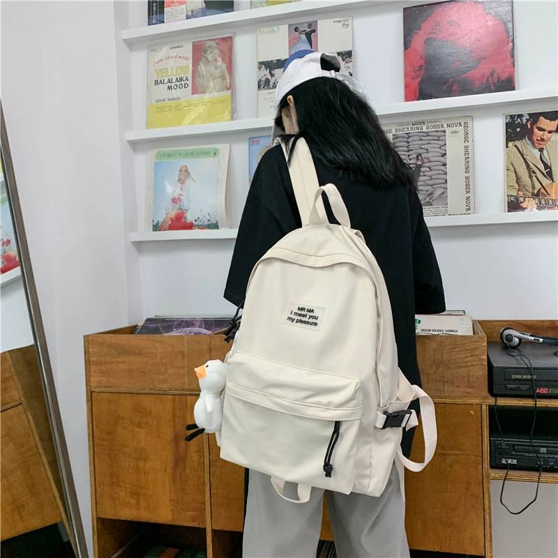 泰格奴 韩系甜美简约日常通勤 尼龙 双肩包 常规 男女同款情侣款 多色