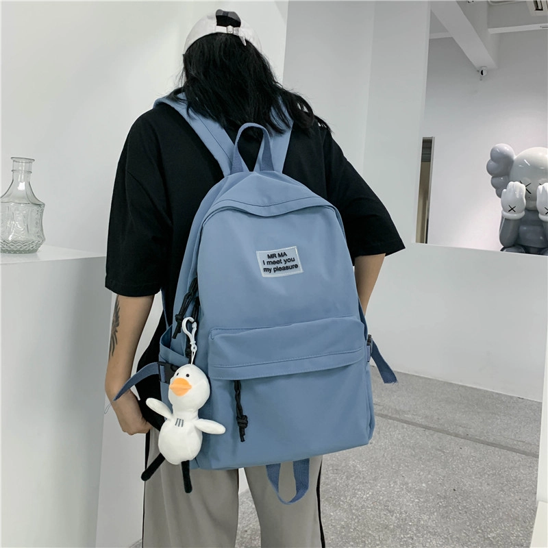 泰格奴 韩系甜美简约日常通勤 尼龙 双肩包 常规 男女同款情侣款 多色
