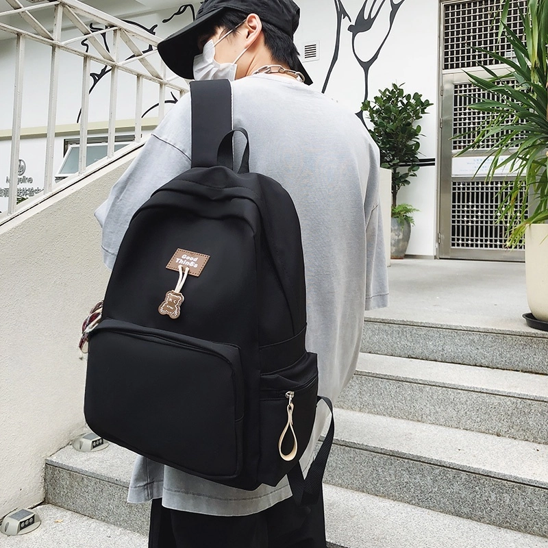 泰格奴 工装机能百搭个性运动街头旅行大容量背包初高中生大学生上课书包 尼龙 双肩包 男女同款情侣款 白色/黑色/卡其色/孔雀蓝
