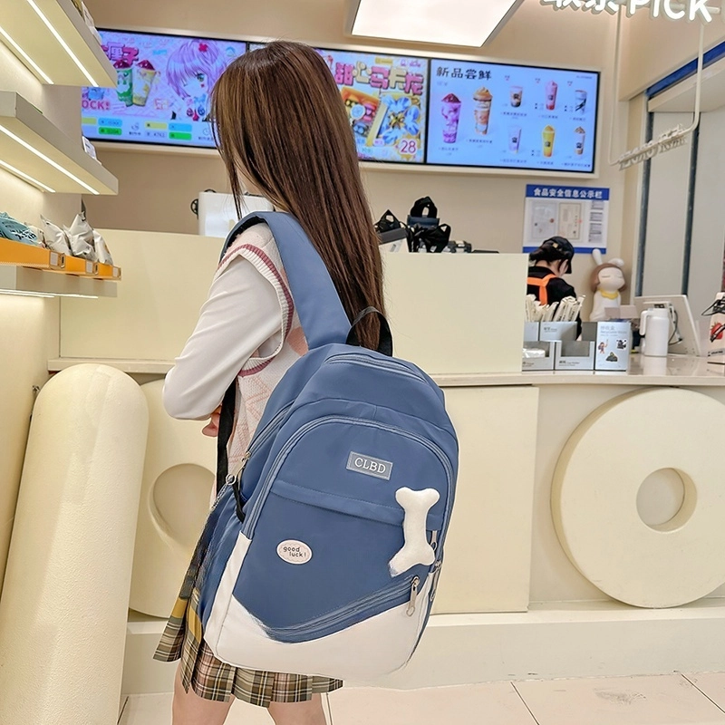 泰格奴 撞色系大容量百搭设计简约洋气个性质感 尼龙 双肩包 常规 男女同款情侣款 多色