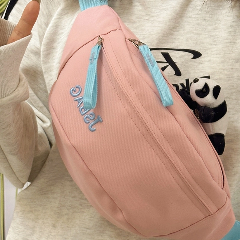 泰格奴 百搭简约撞色轻便潮流 涤纶（聚酯纤维） 胸包 女款 多色