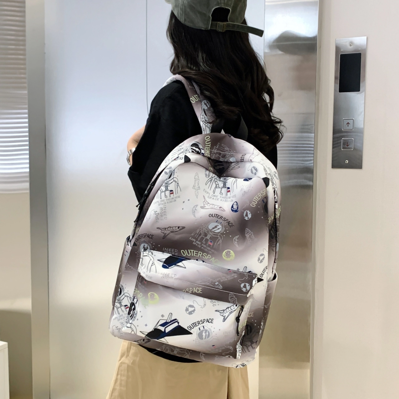 泰格奴 小清新休闲高颜值韩版背包初中生高中生大学生上课百搭书包 尼龙 双肩包 男女同款情侣款 蓝色/绿色/咖啡色/黑色