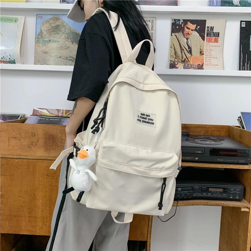 泰格奴 韩系甜美简约日常通勤 尼龙 双肩包 常规 男女同款情侣款 多色
