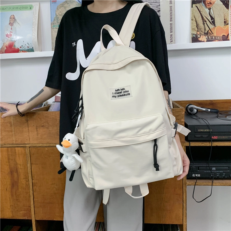 泰格奴 韩系甜美简约日常通勤 尼龙 双肩包 常规 男女同款情侣款 多色