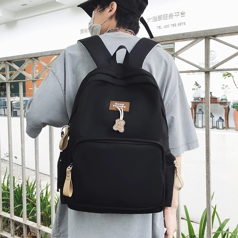 泰格奴 工装机能百搭个性运动街头旅行大容量背包初高中生大学生上课书包 尼龙 双肩包 男女同款情侣款 白色/黑色/卡其色/孔雀蓝