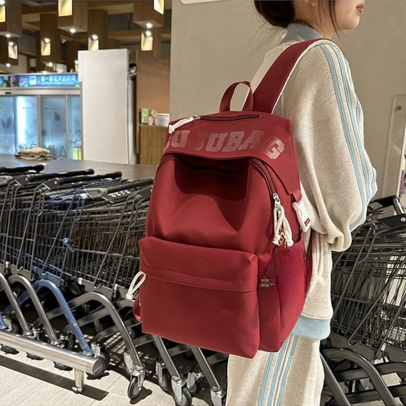 泰格奴 小清新休闲高颜值精美潮版韩版背包初中生高中生大学生上课百搭书包 尼龙 双肩包 男女同款情侣款 多色