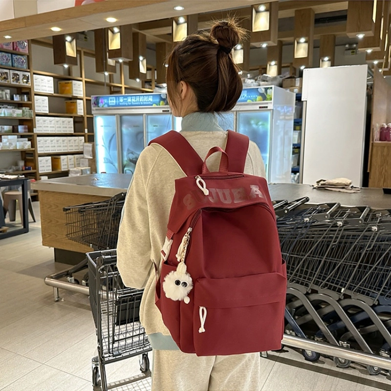 泰格奴 小清新休闲高颜值精美潮版韩版背包初中生高中生大学生上课百搭书包 尼龙 双肩包 男女同款情侣款 多色