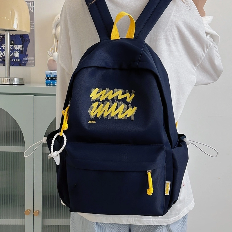 泰格奴 个性美式字母涂鸦高颜值精美配色嘻哈风背包初高中大学旅游 尼龙 双肩包 大号 男女同款情侣款 白色/红色/蓝色/黑色/绿色