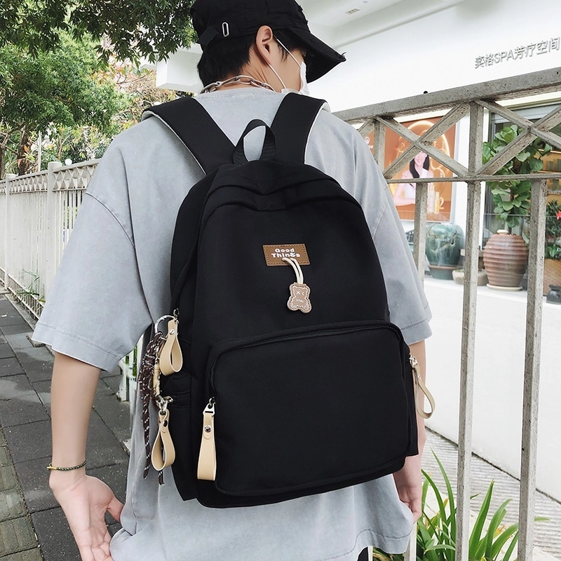 泰格奴 工装机能百搭个性运动街头旅行大容量背包初高中生大学生上课书包 尼龙 双肩包 男女同款情侣款 白色/黑色/卡其色/孔雀蓝